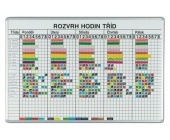 Magnetick tabule, rozvrhov, tdenn rozvrh pro 26 td