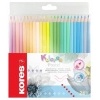 Trojhrann pastelky Kores Kolores Pastel, 24 ks
