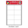 Etikety Economy 105x74 mm, matn, bl, 100 list