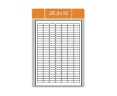 Etikety samolepic 25,4x10 mm, balen 100 ks
