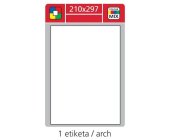 Etikety Economy 210x297 mm, matn, bl, 100 list