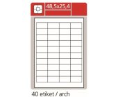 Snmateln etikety 48,5 x 25,4 mm, bl, 100 list