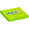Samolepic bloek 76x76 mm, zelen neon, 100 lstk