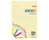 Samolepic bloek Stickn 150x101 mm, linkovan, mix barev