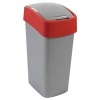 Odpadkov ko Flipbin, 45 l, stbrn/ erven