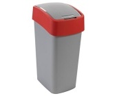 Odpadkov ko Flipbin, 45 l, stbrn/ erven